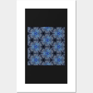 Blue Butterflies Pattern Posters and Art